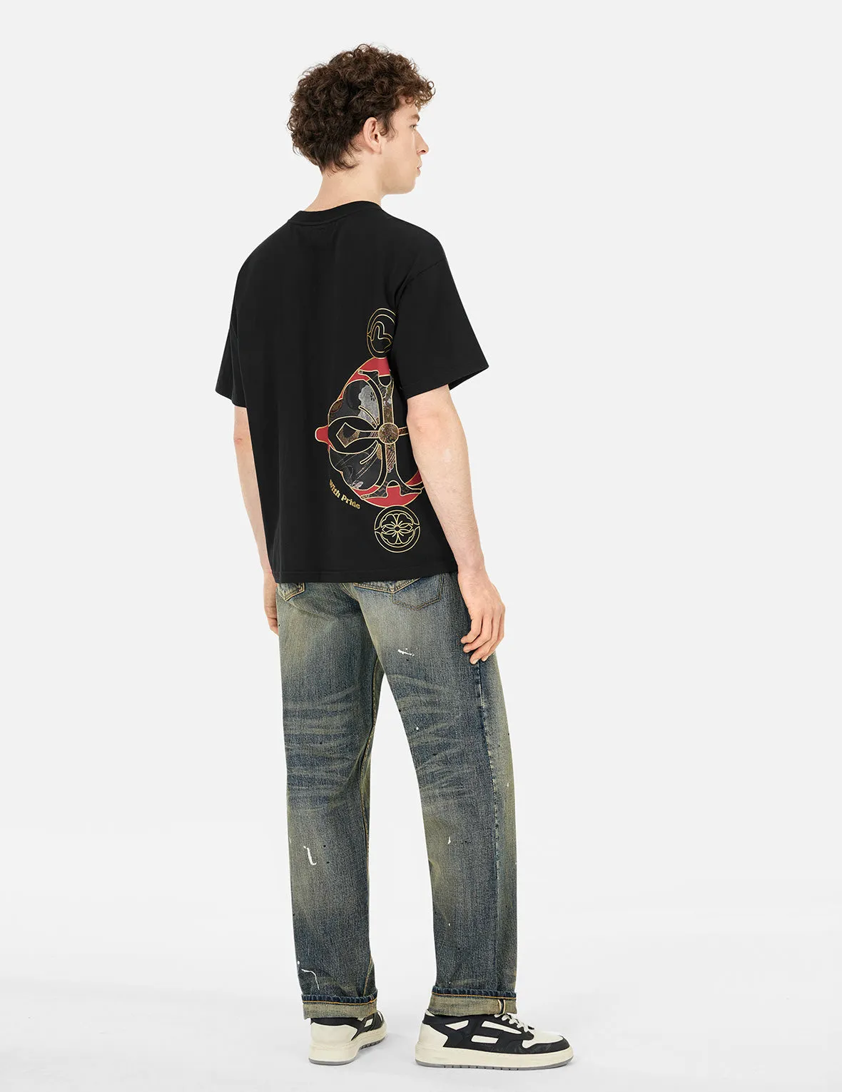7-Pocket Design Vintage Washed Loose Fit Jeans #2038 sold by Evisu product image thumbnail 4