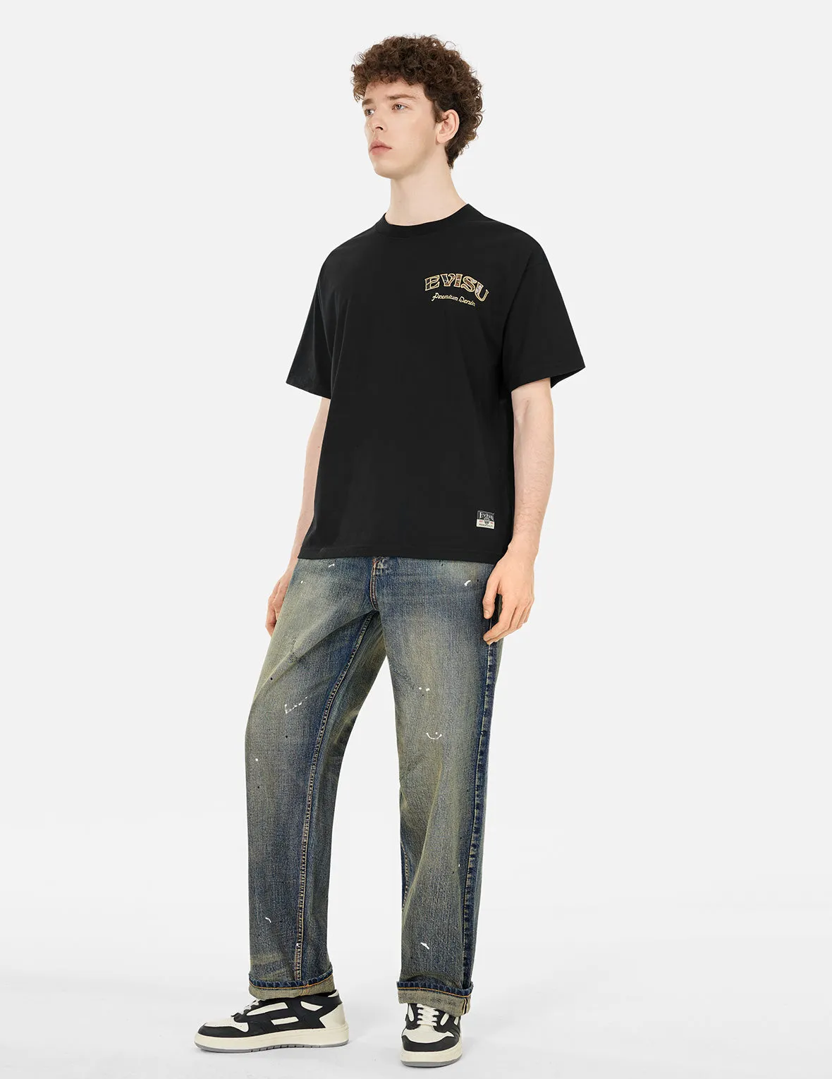 7-Pocket Design Vintage Washed Loose Fit Jeans #2038 sold by Evisu product image thumbnail 3