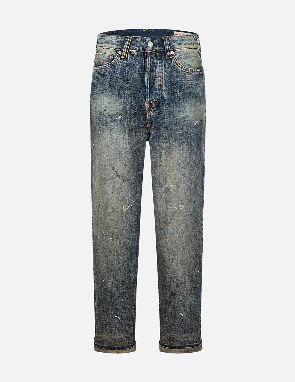 7-Pocket Design Vintage Washed Loose Fit Jeans #2038 sold by Evisu