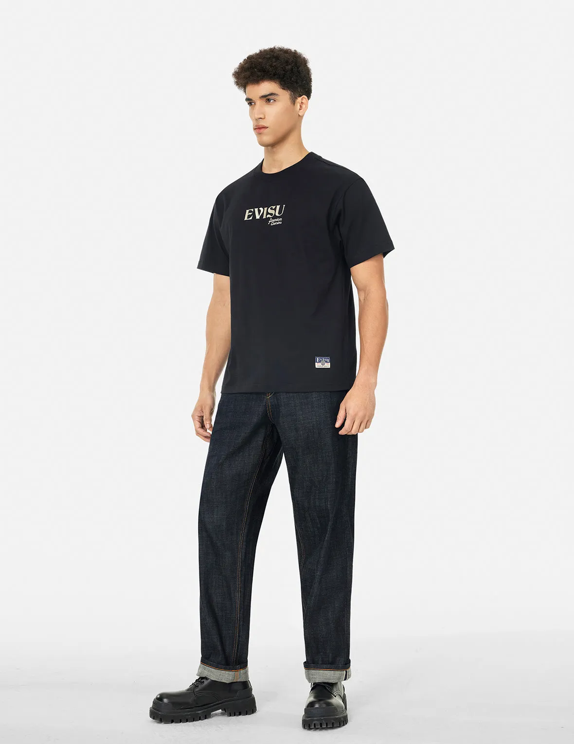 Brocade Daicock Appliqué Relax Straight Fit Jeans #2030 sold by Evisu product image thumbnail 4