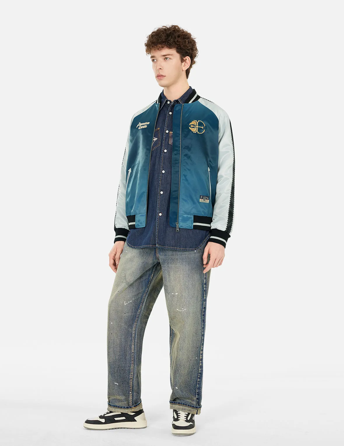 Hakutaku Embroidery Regular Fit Souvenior Jacket sold by Evisu product image thumbnail 4