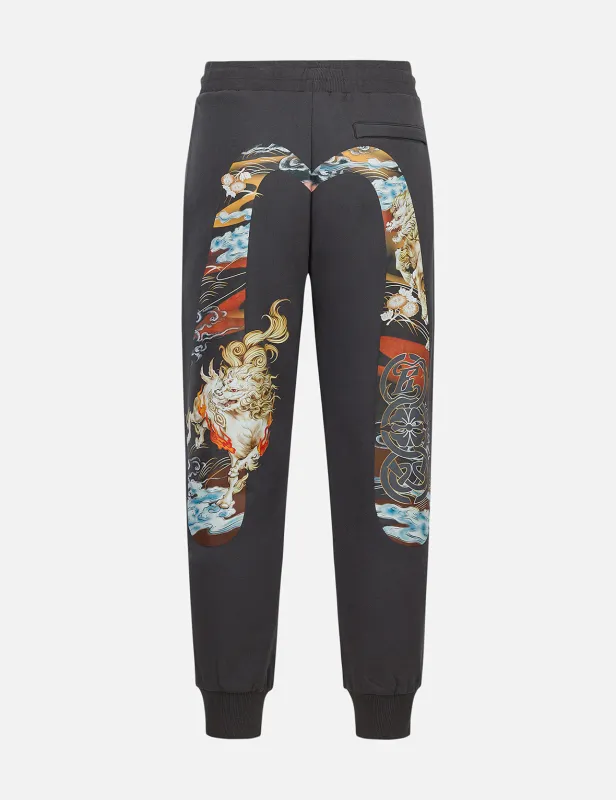 Hakutaku Daicock Print Regular Fit Sweatpants sold by Evisu