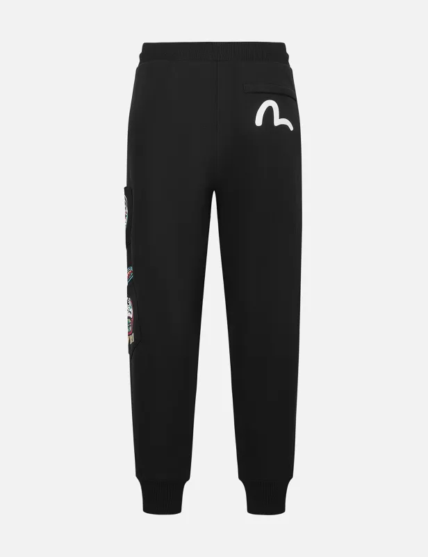 Indian Totem Daruma PrintRegular Fit Sweatpants sold by Evisu