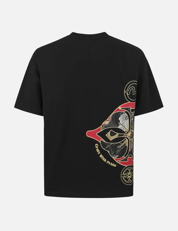 Brocade logo and Kamon Appliqué Relax Fit T-shirt sold by Evisu