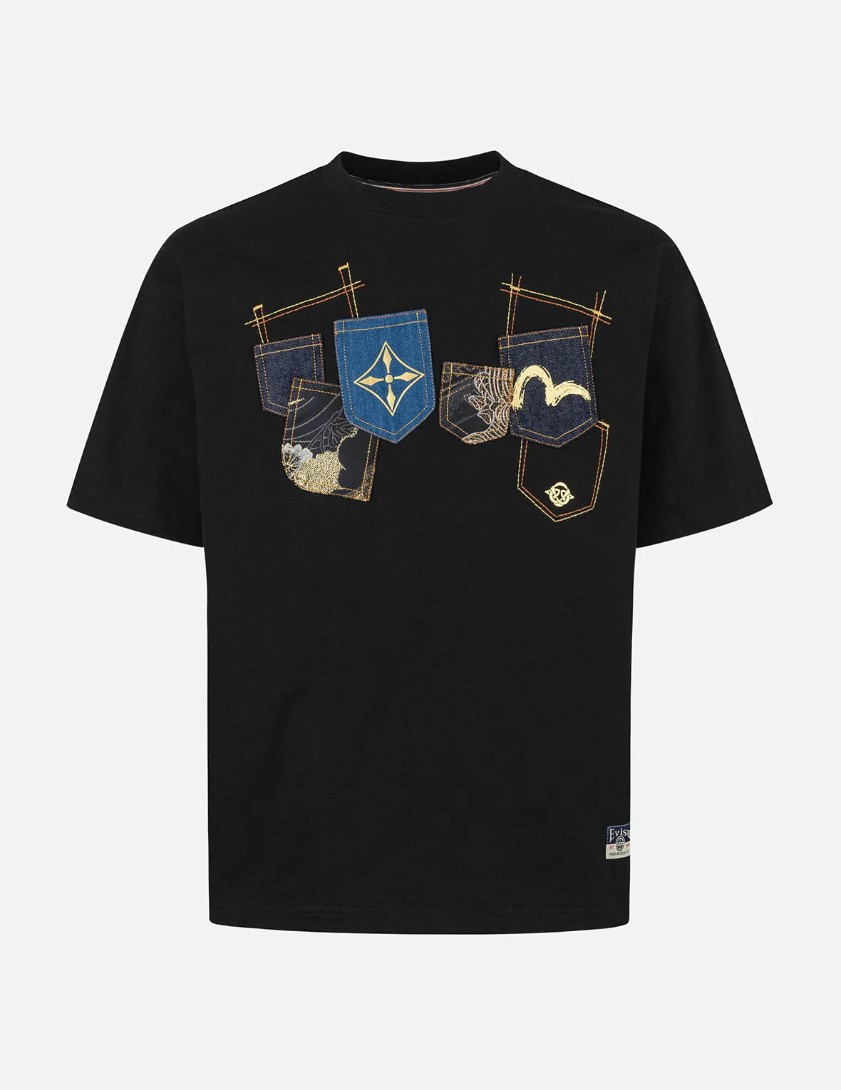 Multi-Pocket and Multi-Print Relax Fit T-shirt sold by Evisu