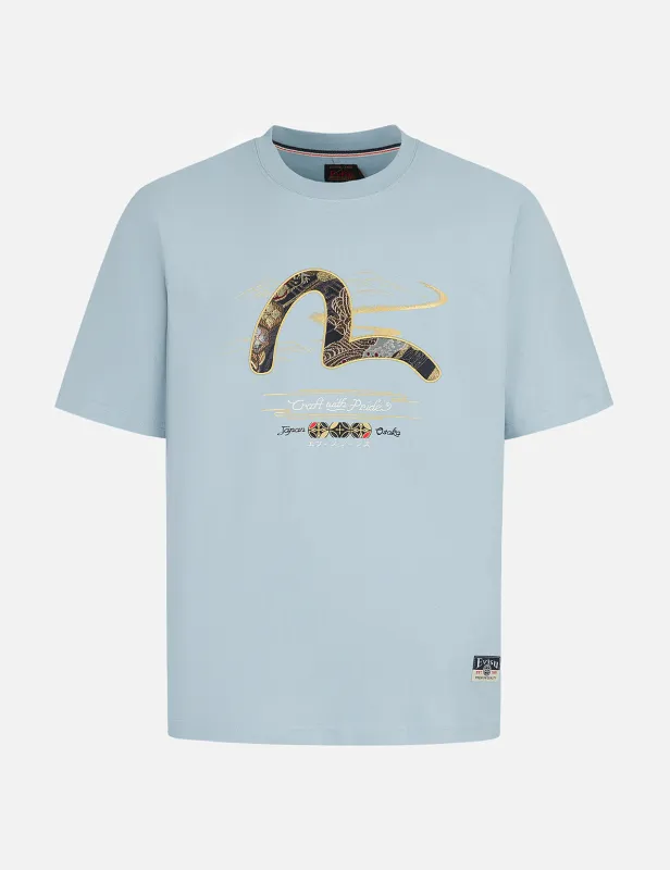 Brocade Seagull Appliqué Regular Fit T-shirt sold by Evisu