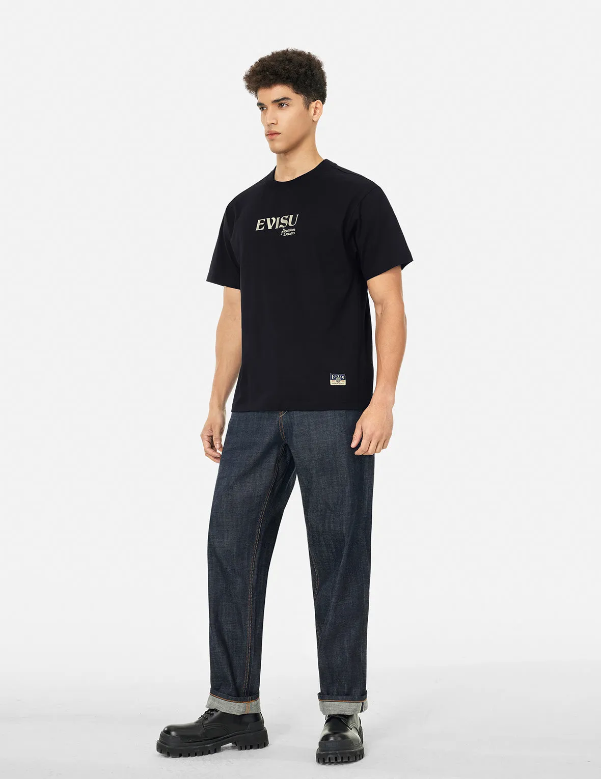Kamon and Logo Print Relax Fit T-shirt sold by Evisu product image thumbnail 4