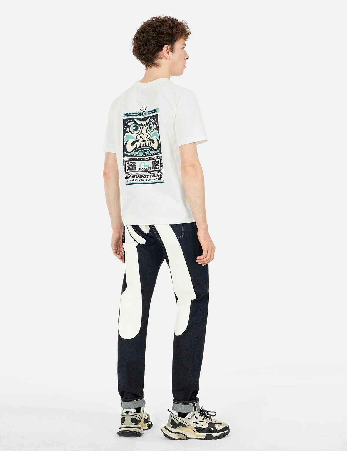 Seagull and Daruma Totem Print Regular Fit T-shirt sold by Evisu product image thumbnail 5