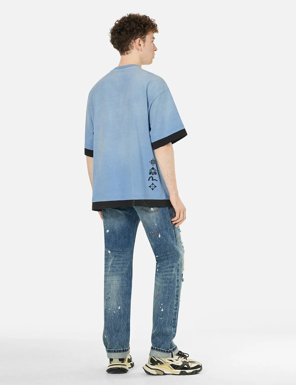 Washed 2-in-1 Oversized T-shirt sold by Evisu product image thumbnail 4