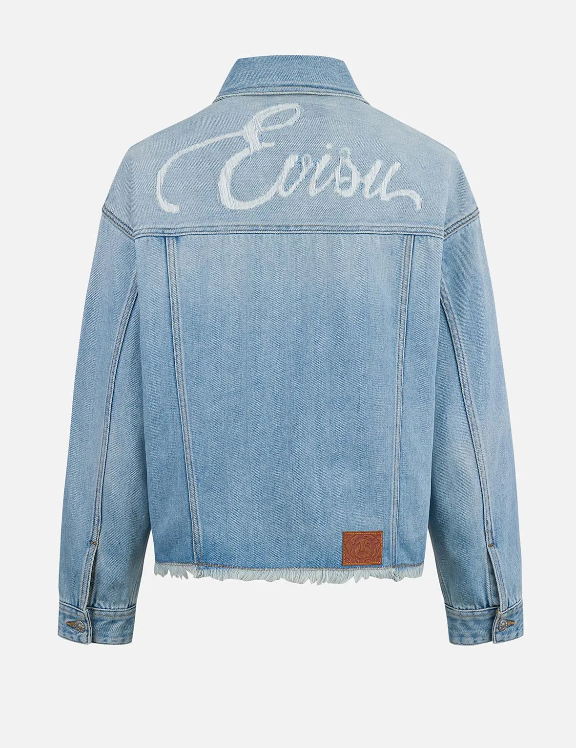 Deconstructed Logo and Seagull Embroidery Oversized Denim Jacket sold by Evisu product image thumbnail 2