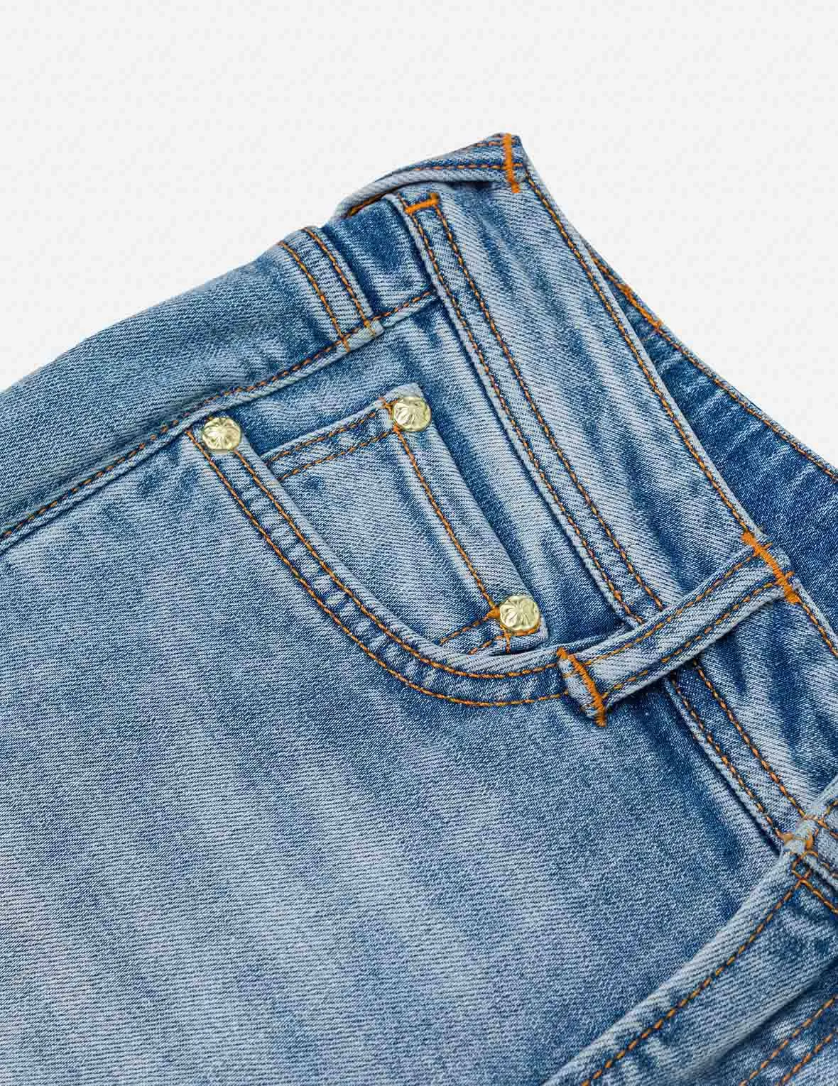 Washed Seagull and Totem Embroidery Bootcut Jeans sold by Evisu product image thumbnail 4