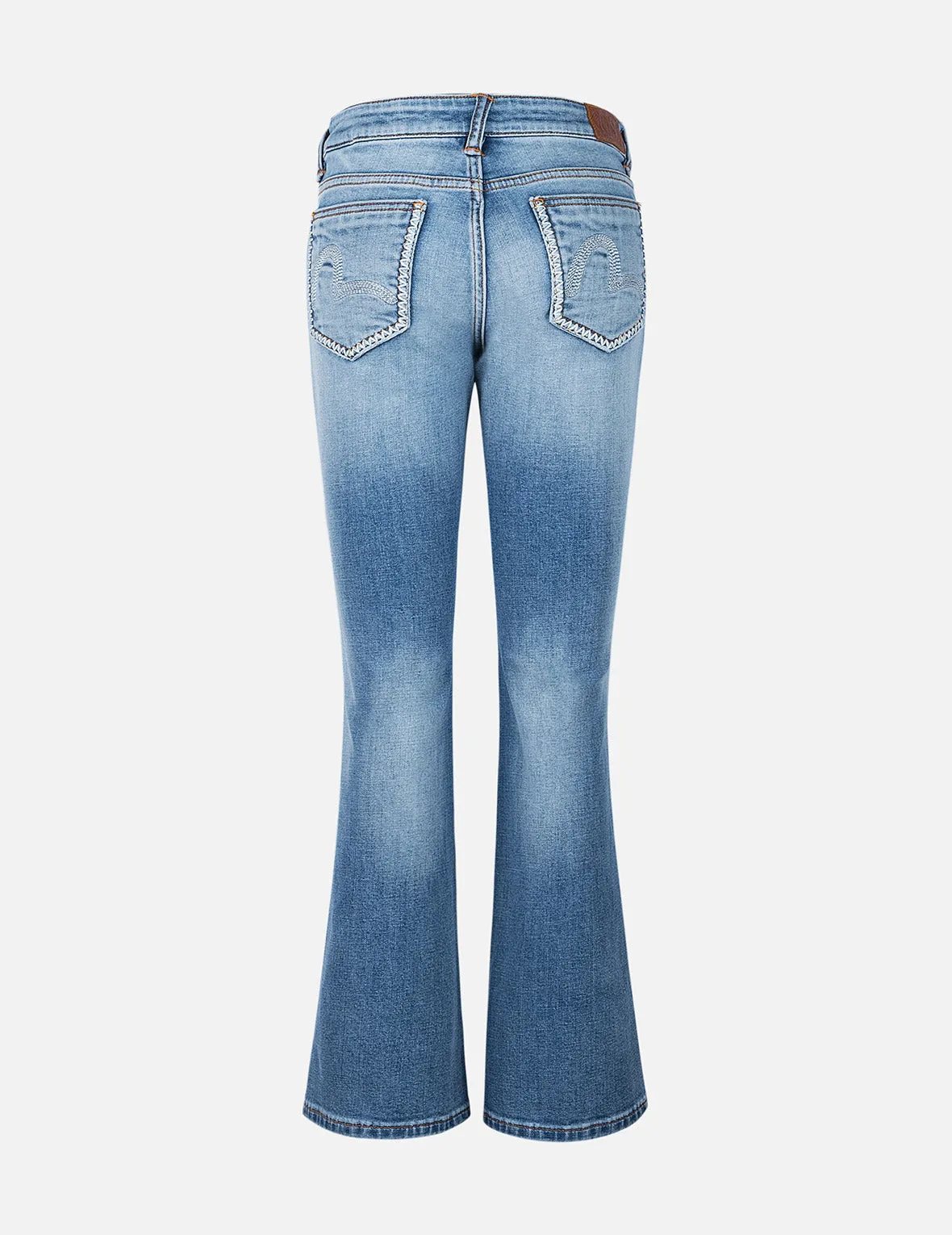 Washed Seagull and Totem Embroidery Bootcut Jeans sold by Evisu product image thumbnail 2