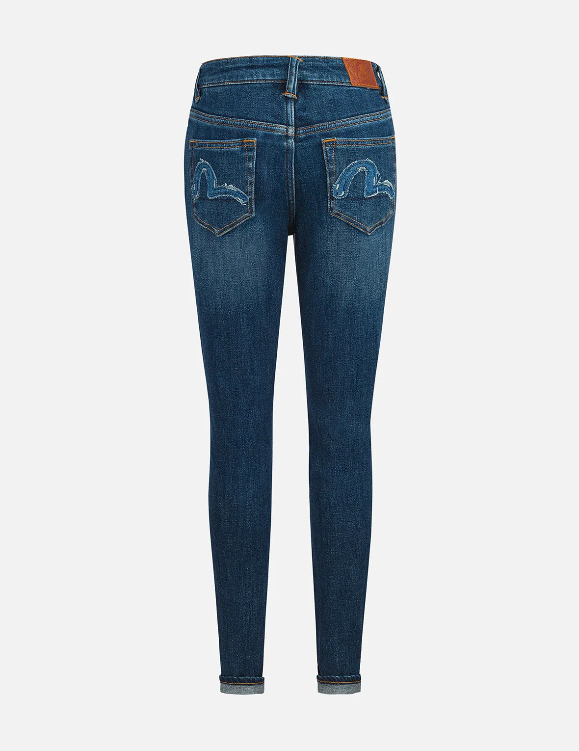 Seagull Appliqué Embroidery Skinny Jeans sold by Evisu