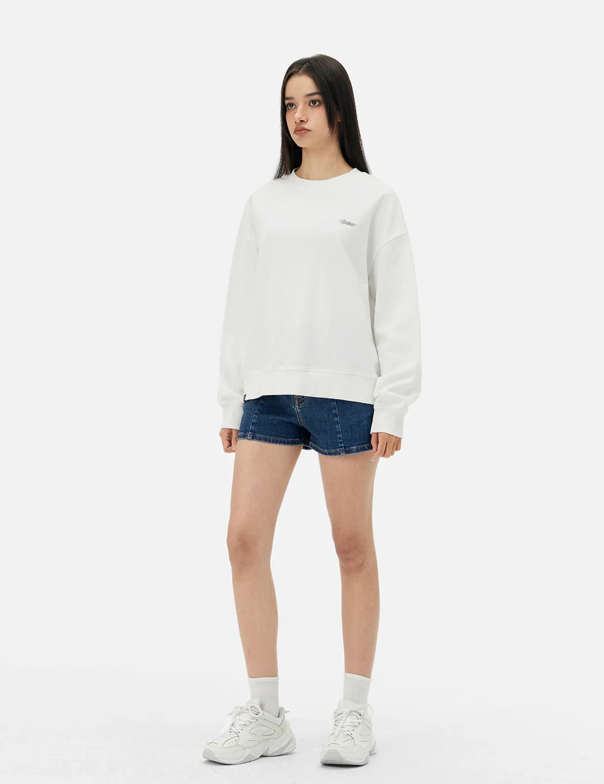 Hummingbird and Magnolia Embroidery Oversized Sweatshirt sold by Evisu product image thumbnail 3