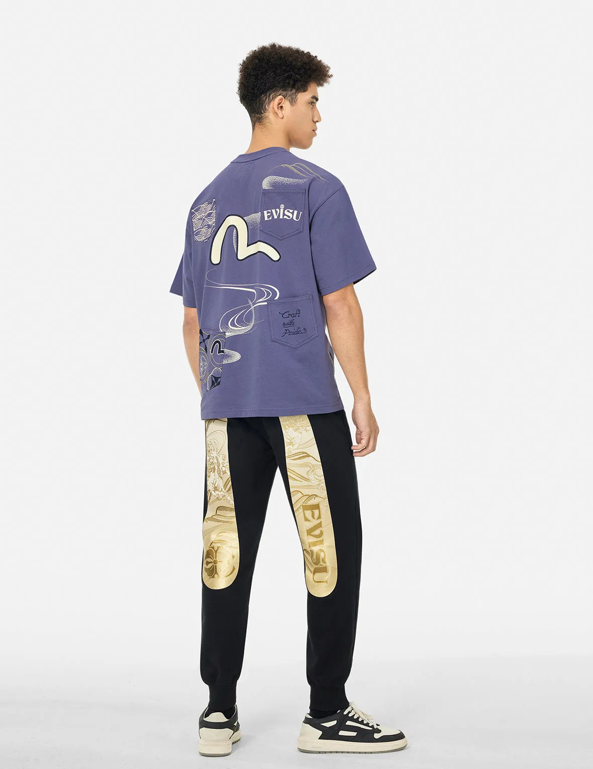 Multi-Pocket and Multi-Print Loose Fit T-shirt sold by Evisu product image thumbnail 5