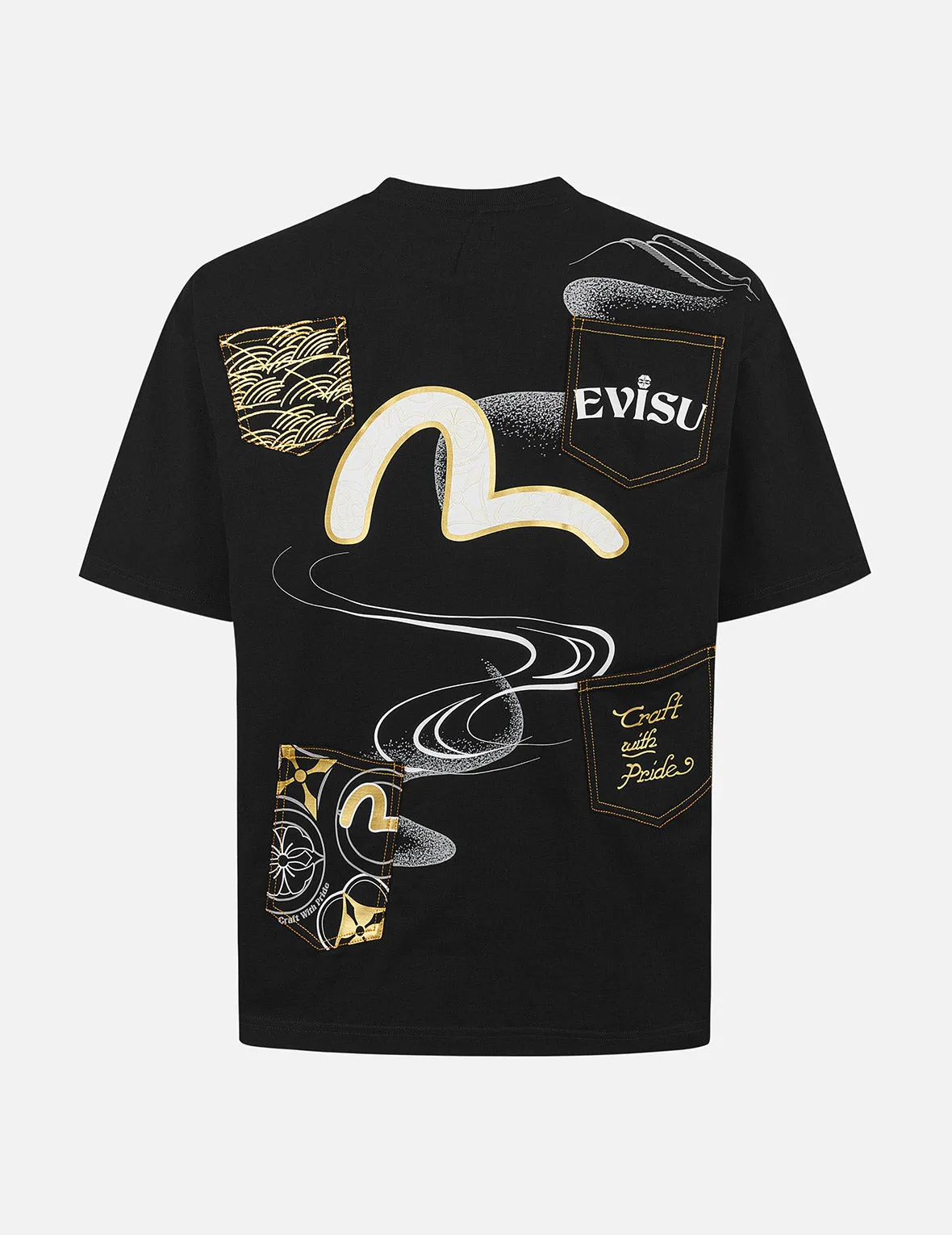 Multi-Pocket and Multi-Print Loose Fit T-shirt sold by Evisu product image thumbnail 2