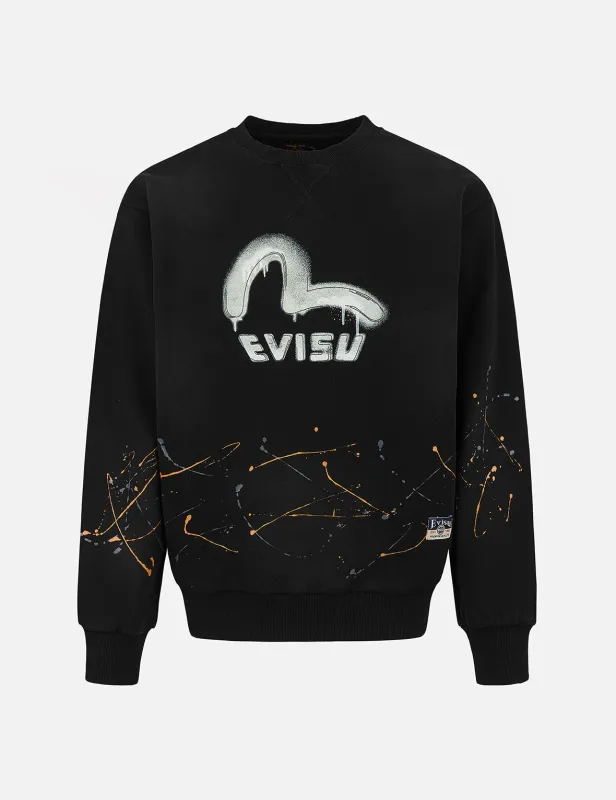 Logo and Seagull Print Relax Fit Sweatshirts sold by Evisu