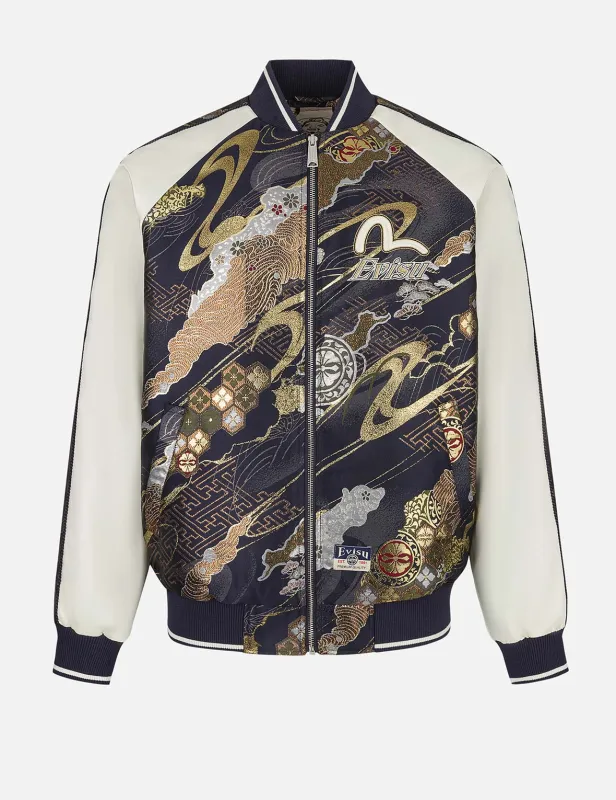 Kamon Brocade Appliqué Regular Fit Souvenior Jacket sold by Evisu