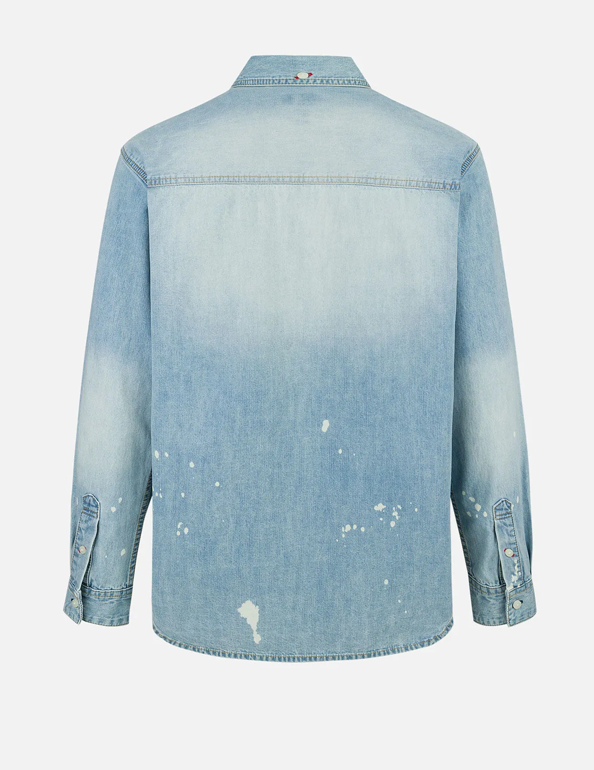 Inserted Seagull Embroidery Relax Fit Denim Shirt sold by Evisu product image thumbnail 2
