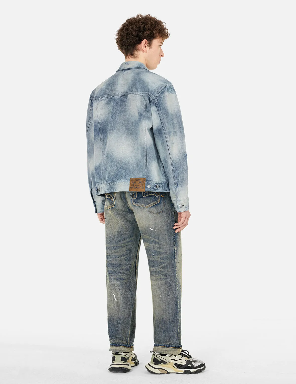 Seagull Appliqué Embroidery Relax Fit Denim Jacket sold by Evisu product image thumbnail 4