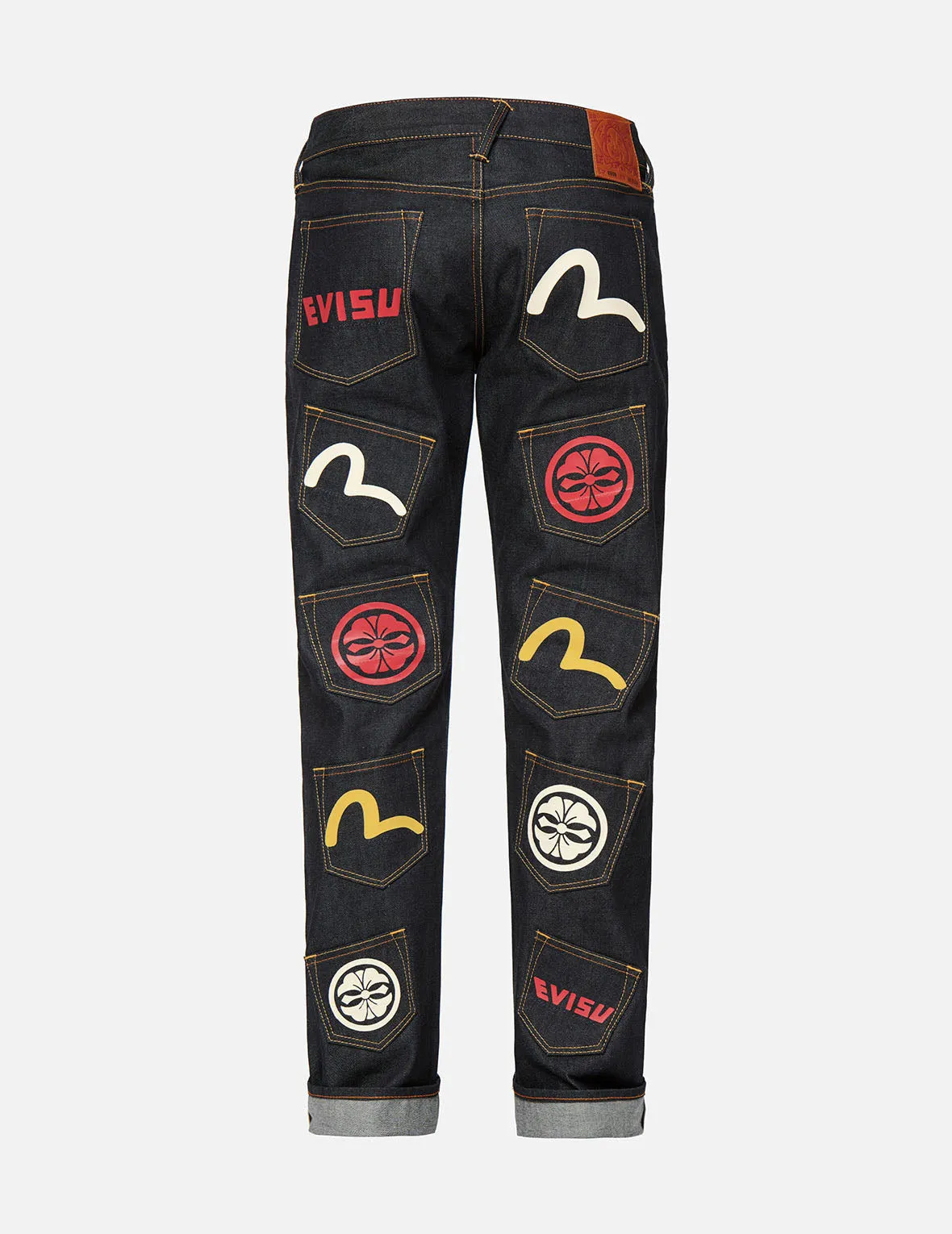 Multi Pocket Regular Straight Fit Jeans #2008 sold by Evisu