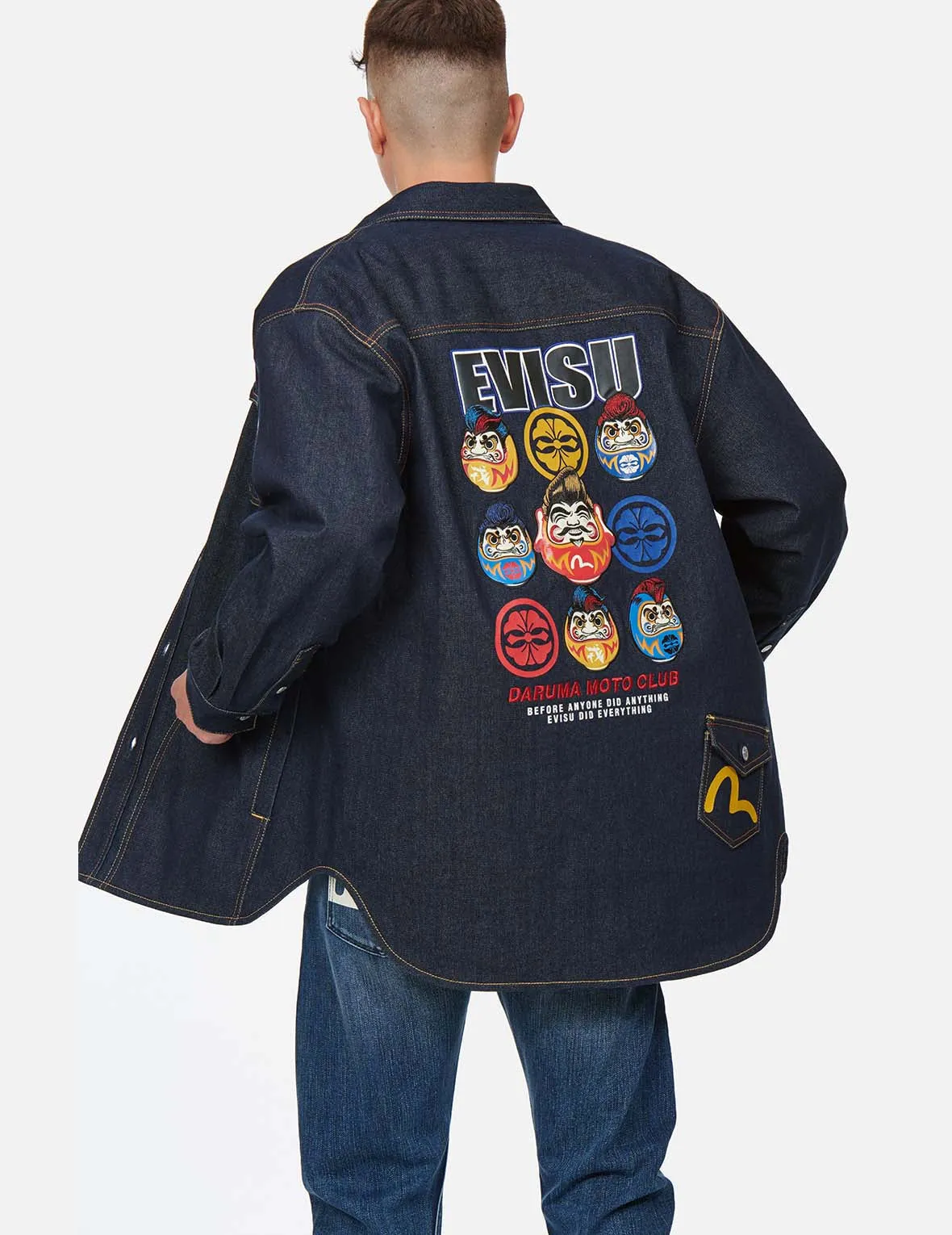 Daruma Denim Shirt Jacket sold by Evisu product image thumbnail 3