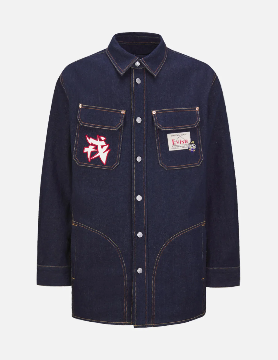 Daruma Denim Shirt Jacket sold by Evisu