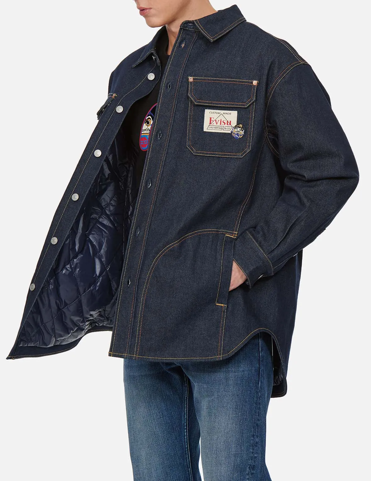 Daruma Denim Shirt Jacket sold by Evisu product image thumbnail 4