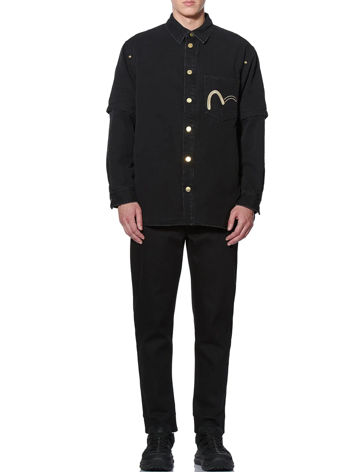 2-in-1 Padded Denim Shirt Jacket sold by Evisu product image thumbnail 4