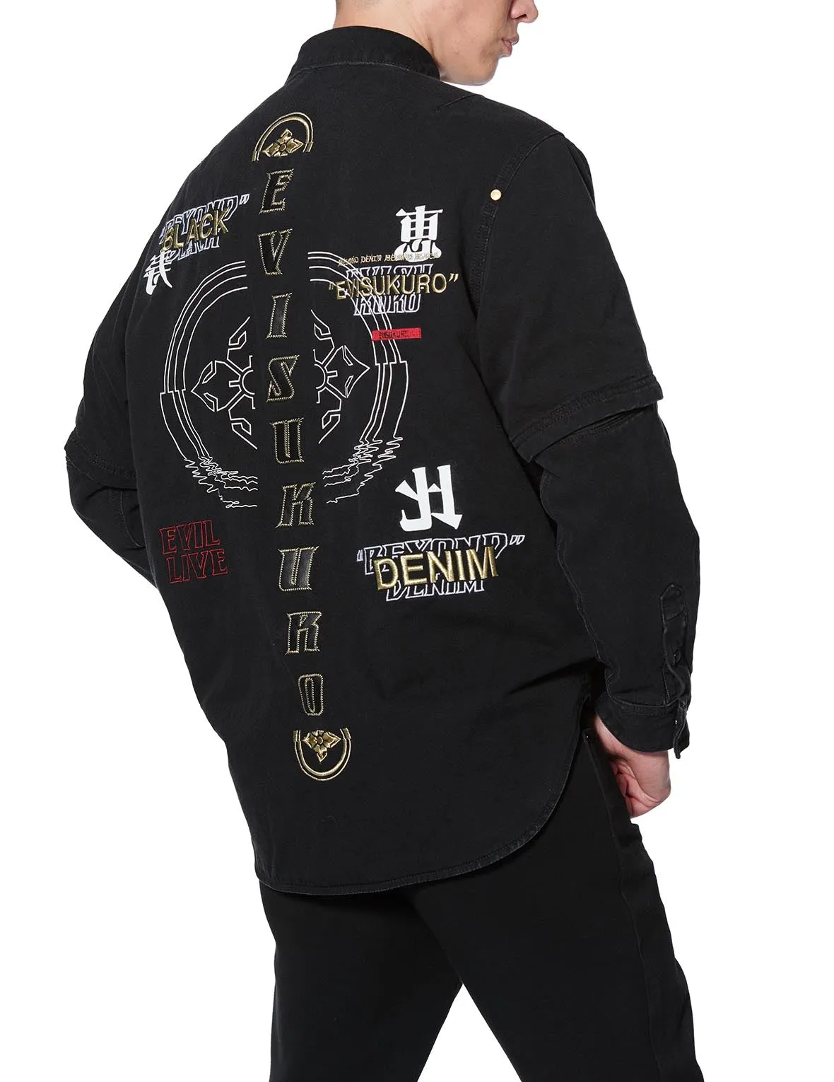 2-in-1 Padded Denim Shirt Jacket sold by Evisu product image thumbnail 5