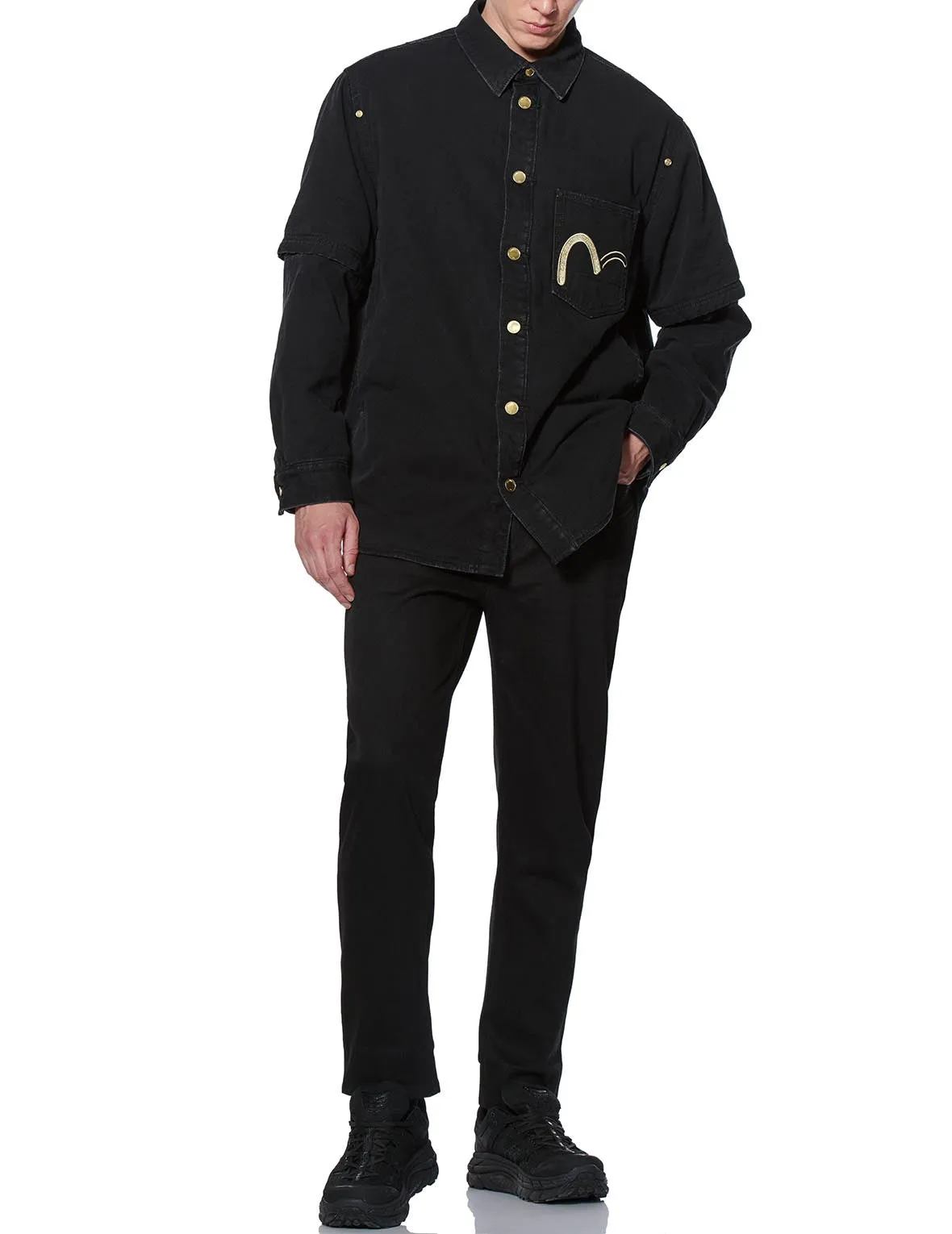 2-in-1 Padded Denim Shirt Jacket sold by Evisu product image thumbnail 2