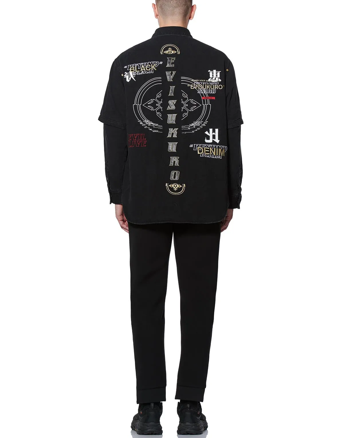 2-in-1 Padded Denim Shirt Jacket sold by Evisu product image thumbnail 3