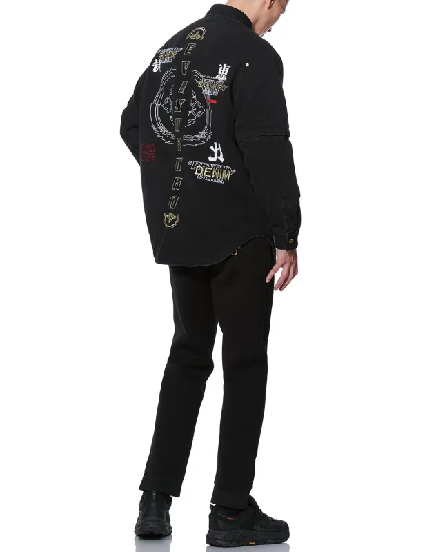 2-in-1 Padded Denim Shirt Jacket sold by Evisu