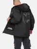 Mixed Fabric Padded Parka sold by Evisu