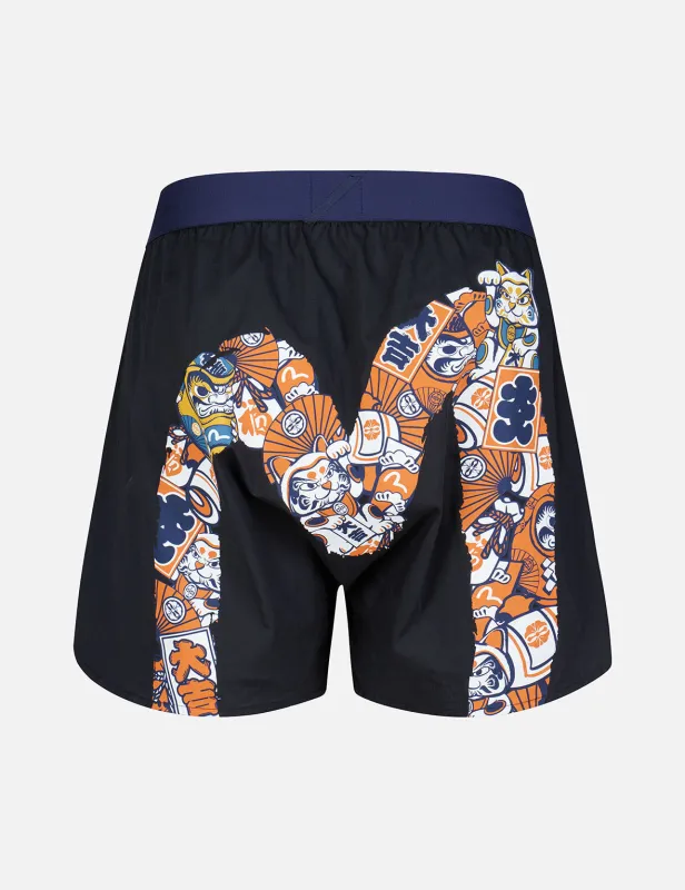 EVISU Squad “Hide-and-Seek” Pattern Daicock Print Boxer Shorts sold by Evisu