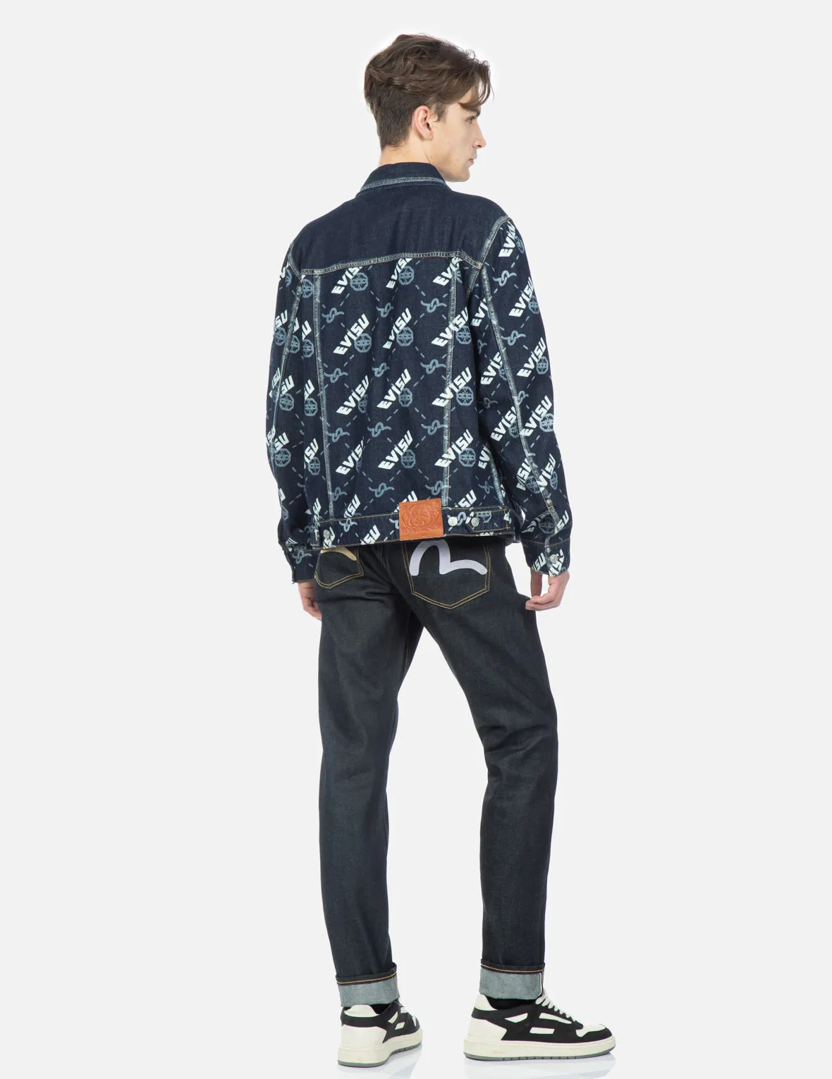 Double Monogram Print Denim Jacket sold by Evisu product image thumbnail 4