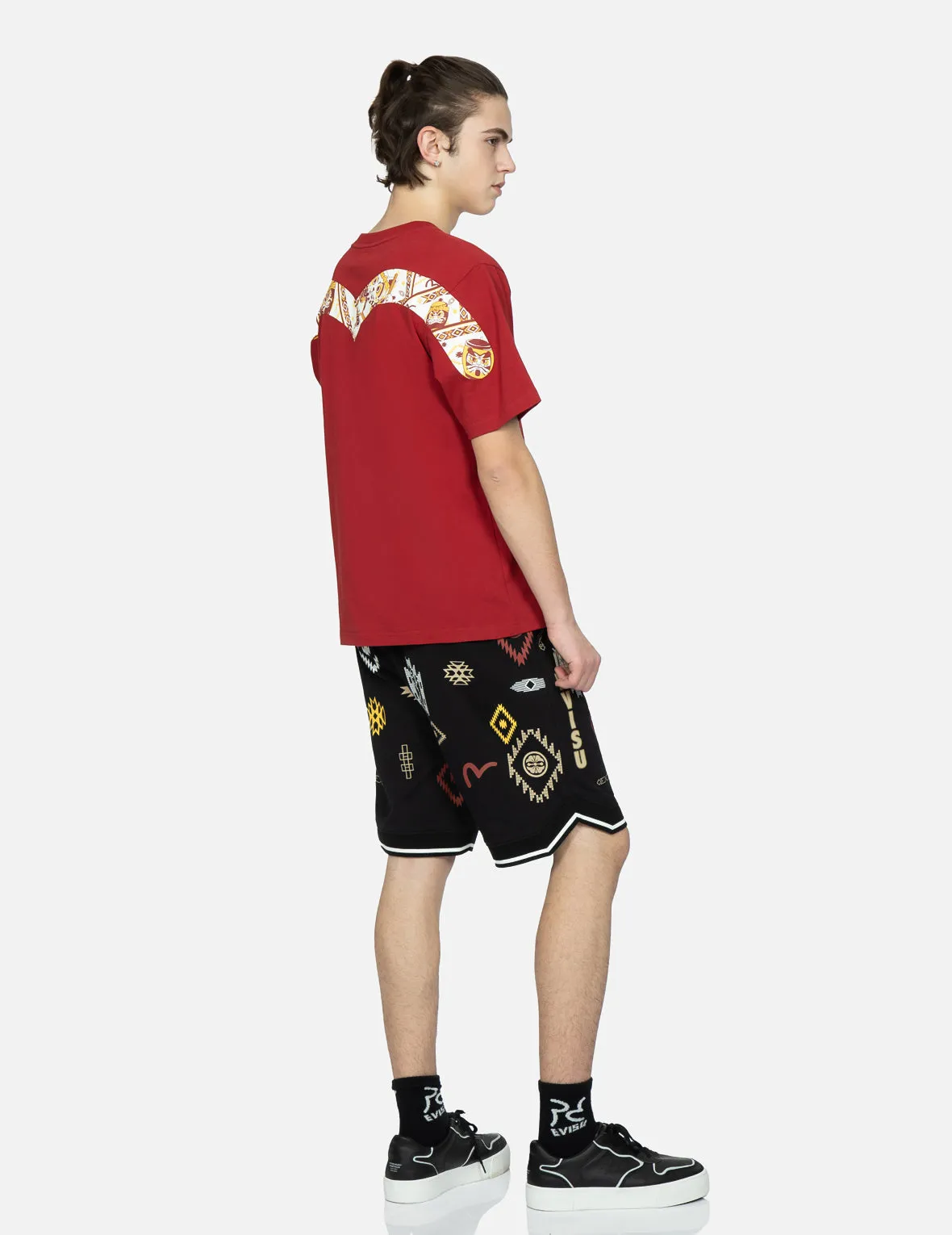 Allover Nomadic-pattern Print Sweat Shorts sold by Evisu product image thumbnail 3