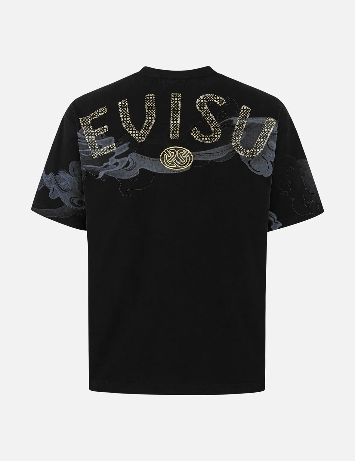 Cloud Print and Logo Sashiko Embroidery Relax Fit T-shirt sold by Evisu product image thumbnail 2