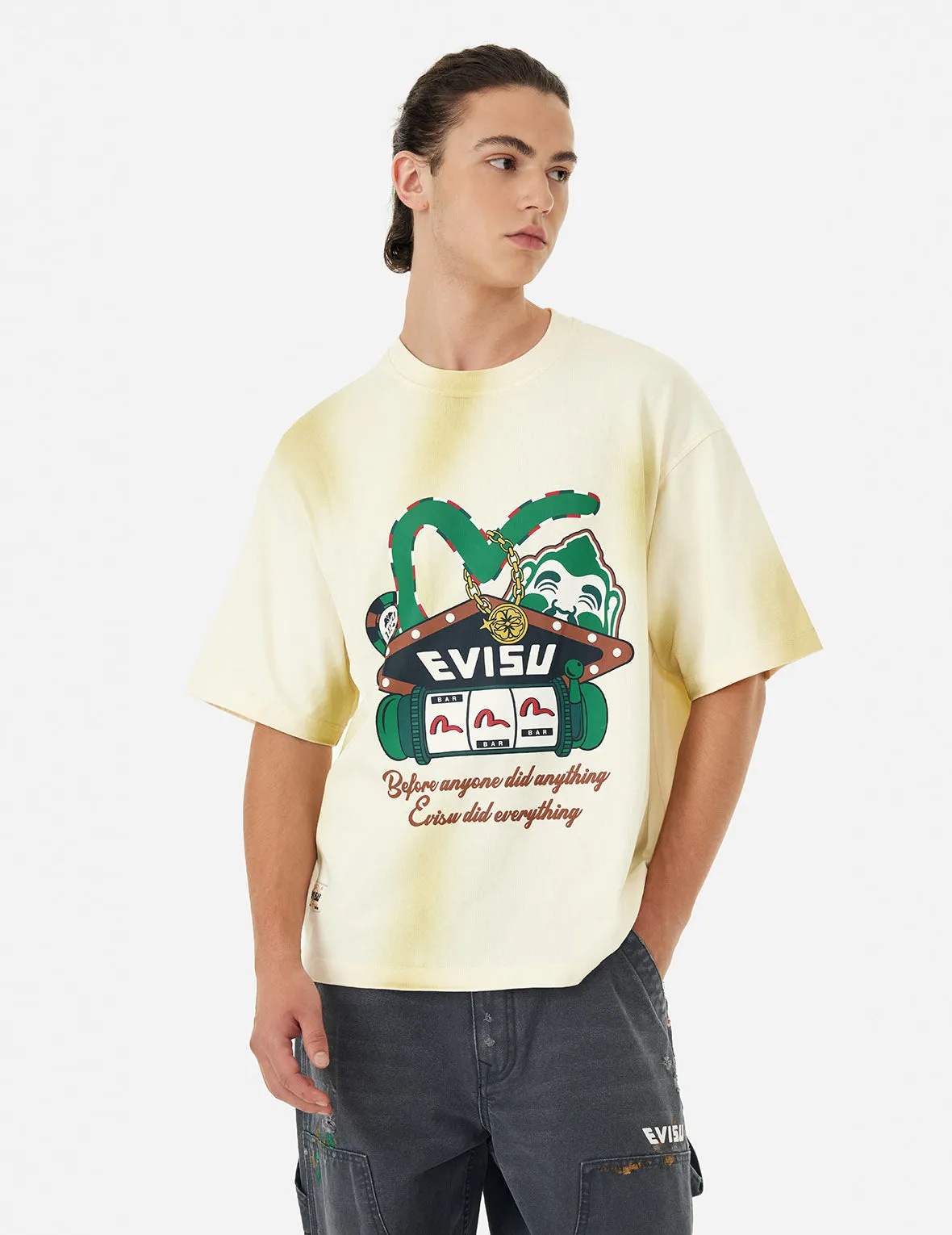 Washed Virtual Vacation Print Relax Fit T-shirt sold by Evisu product image thumbnail 3