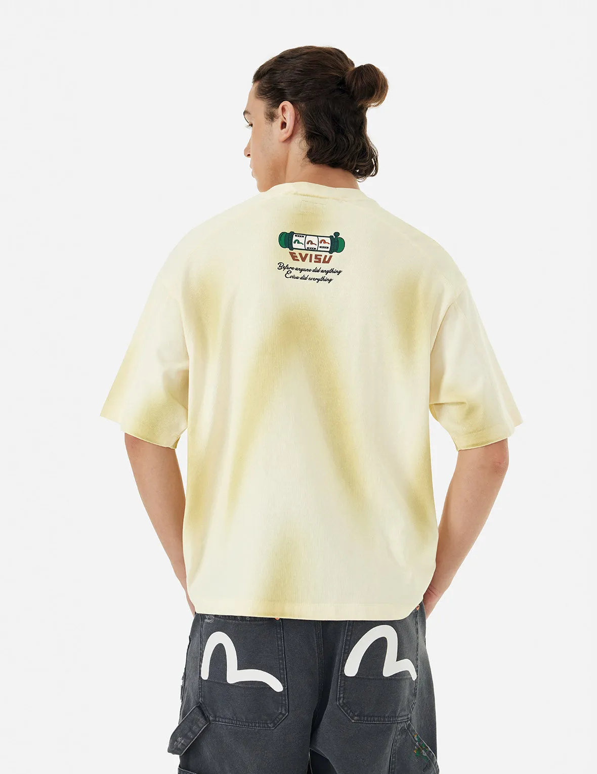 Washed Virtual Vacation Print Relax Fit T-shirt sold by Evisu product image thumbnail 4