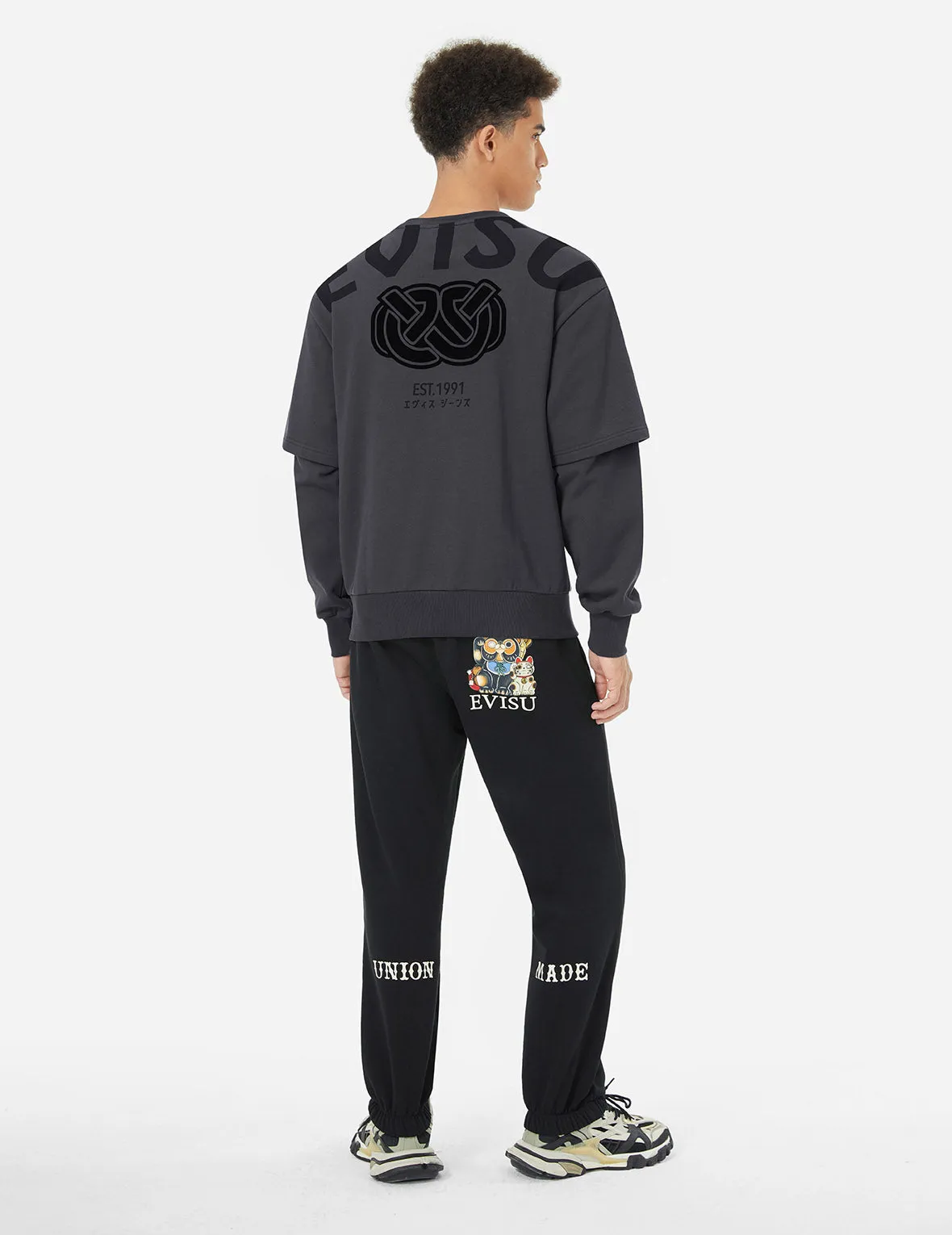 2-in-1 Multi-Print Relax Fit Sweatshirt sold by Evisu product image thumbnail 3