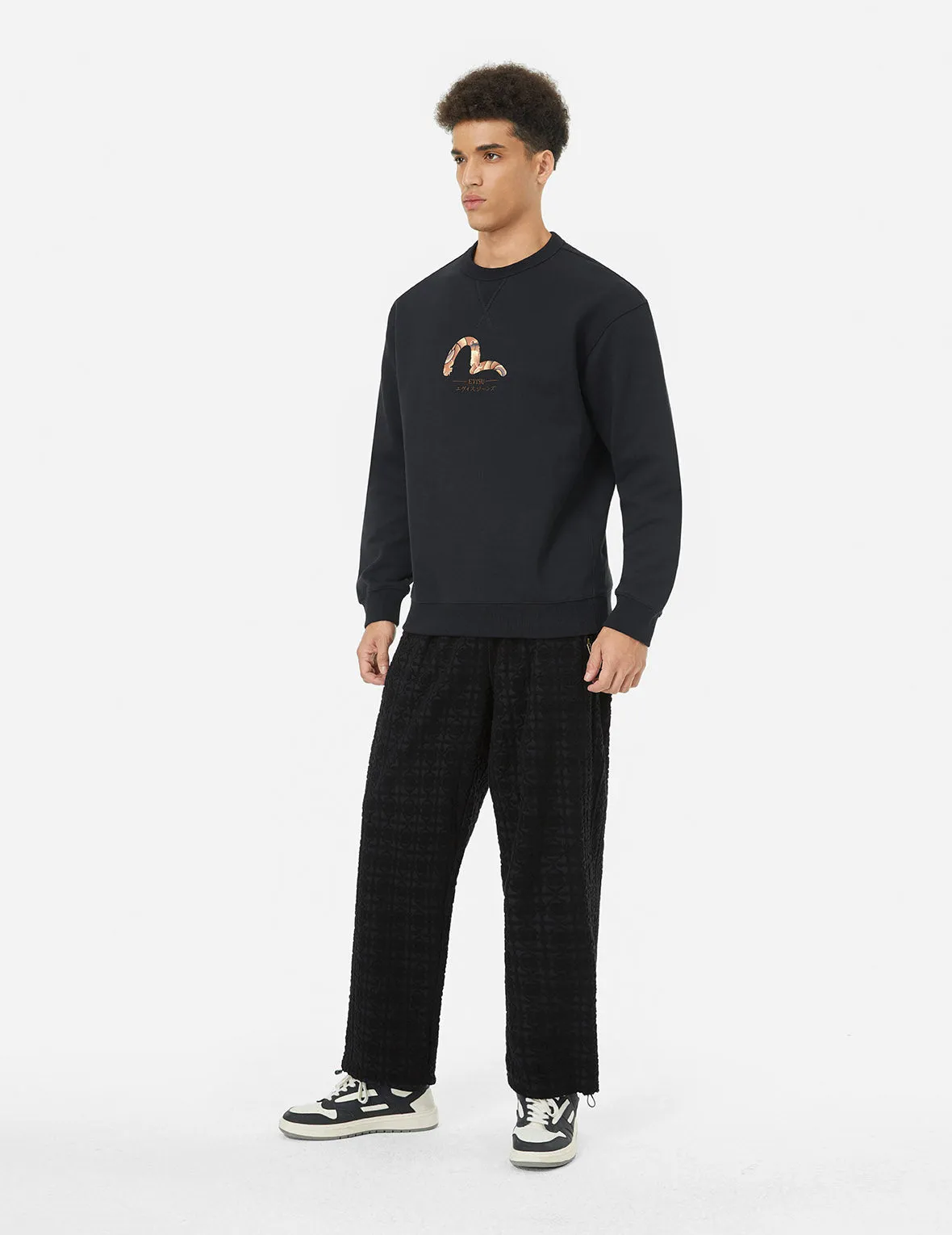 Allover Kamon Jacquard Relax Fit Sweatpants sold by Evisu product image thumbnail 4