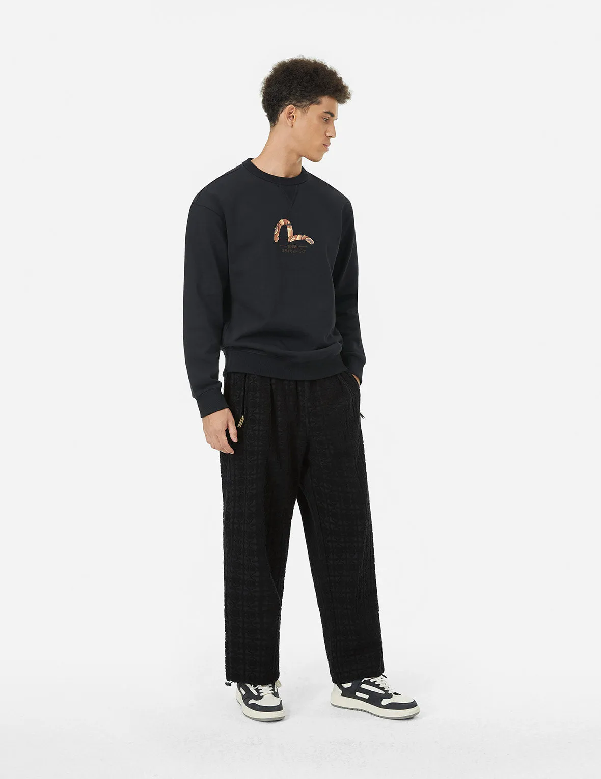 Allover Kamon Jacquard Relax Fit Sweatpants sold by Evisu product image thumbnail 3
