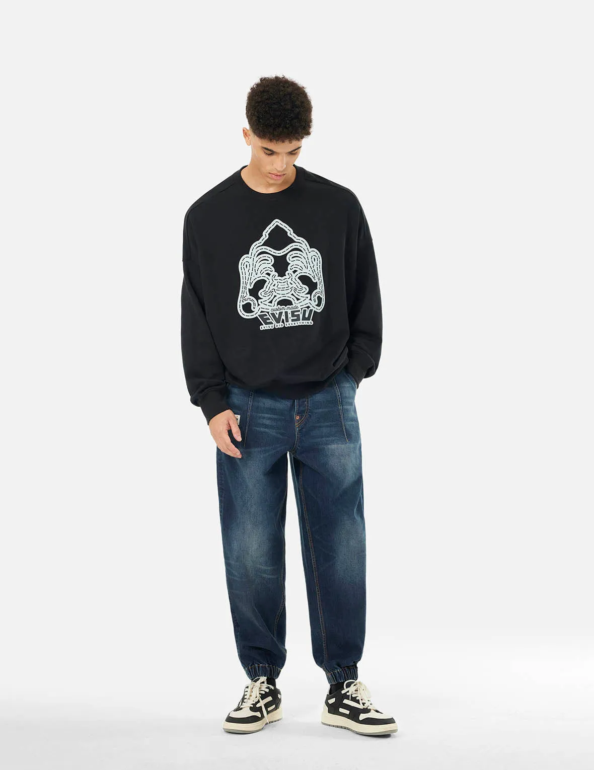 Multi-designed Pattern Baggy Denim Joggers sold by Evisu product image thumbnail 4