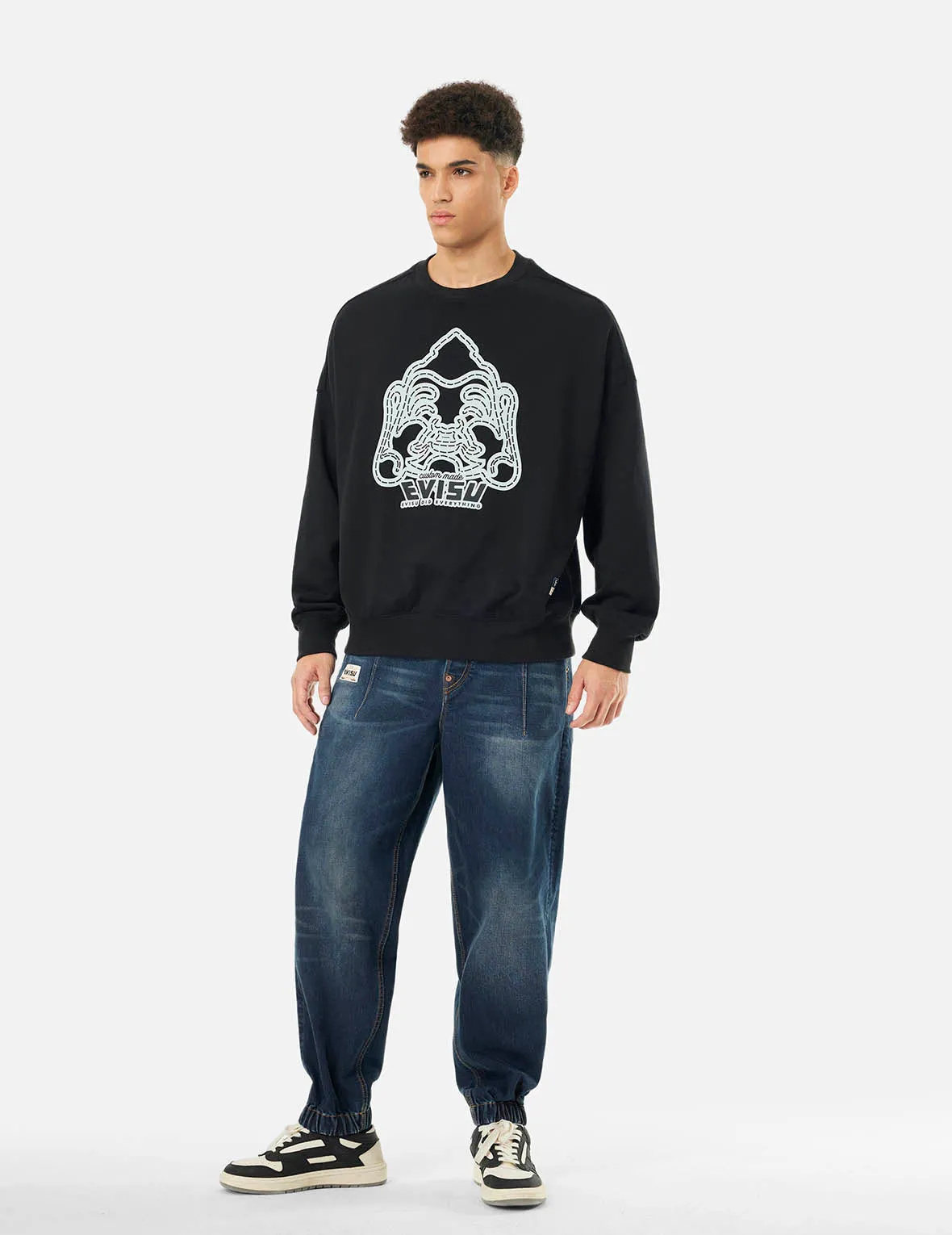 Multi-designed Pattern Baggy Denim Joggers sold by Evisu product image thumbnail 2