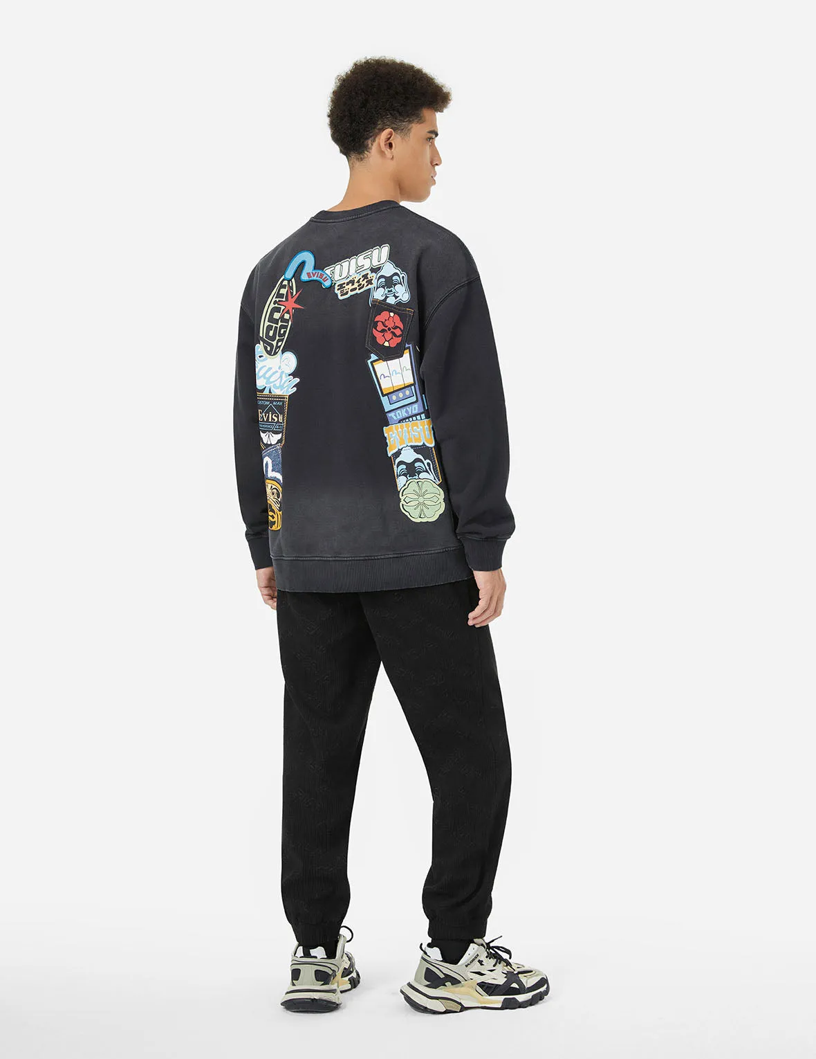 Allover Evisu Deboss Print and Seagull Embroidery Relax Fit Woven Joggers sold by Evisu product image thumbnail 4