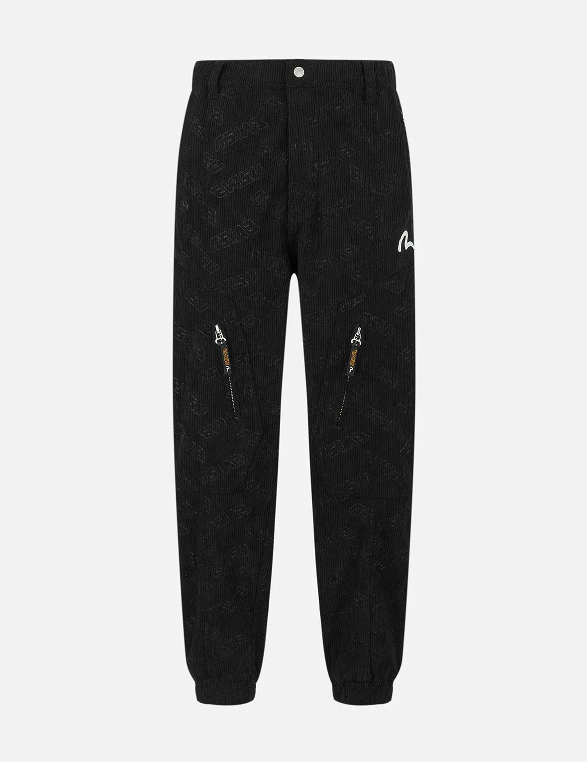 Allover Evisu Deboss Print and Seagull Embroidery Relax Fit Woven Joggers sold by Evisu