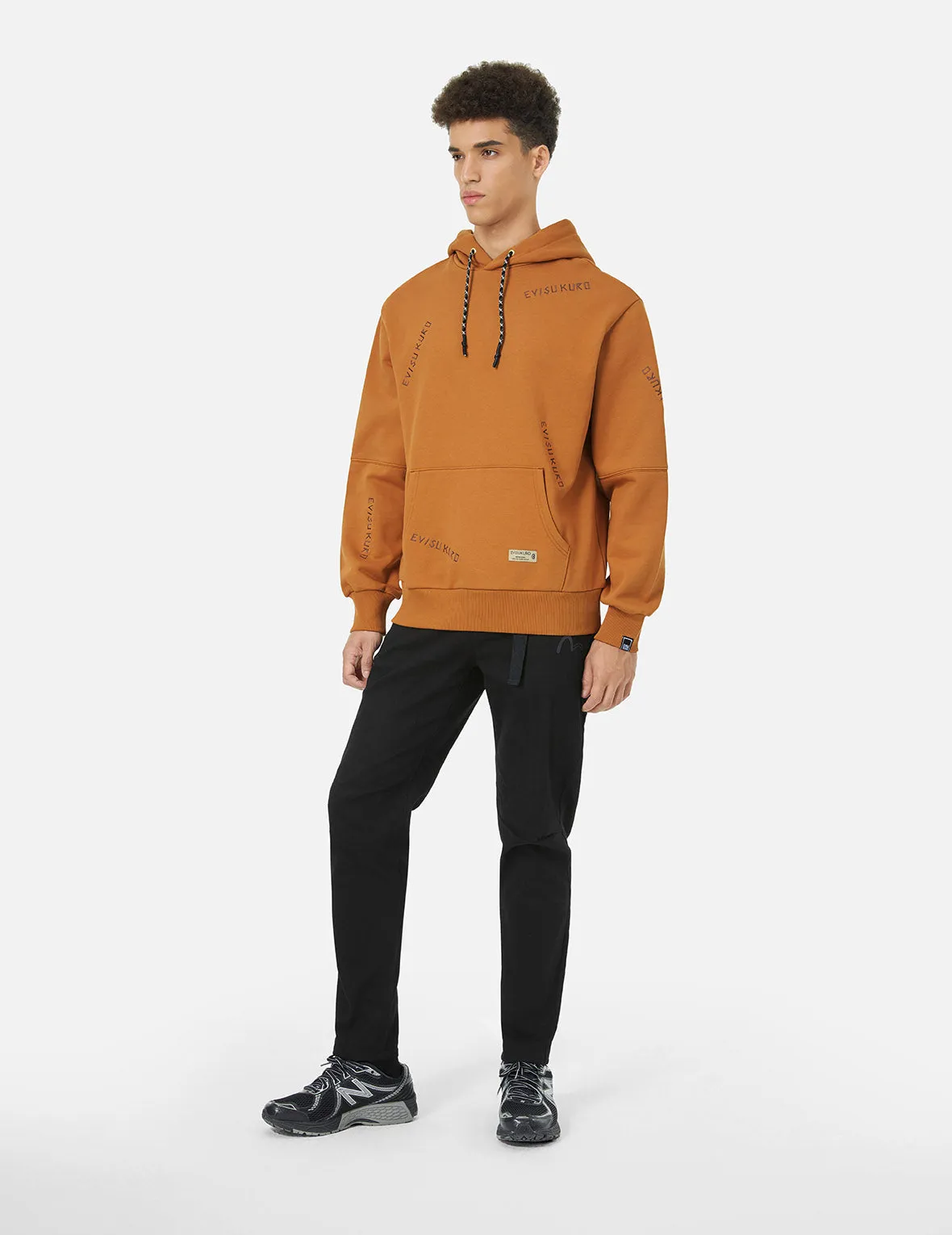 Allover Logo Embroidery Relax Fit Hoddie sold by Evisu