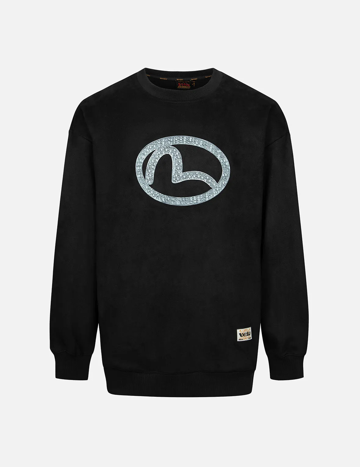 Faux Diamond Seagull Embroidery Loose Fit Sweatshirt sold by Evisu