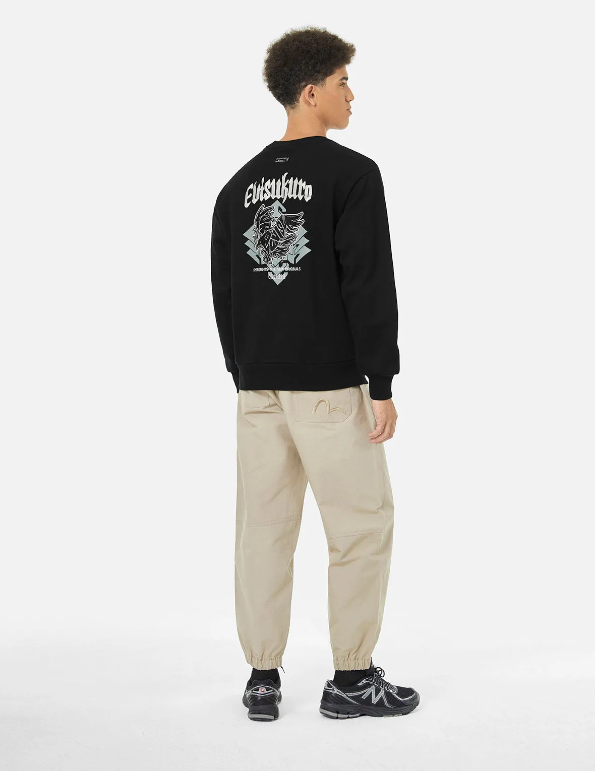 Yatagarasu Embrodiery Relax Fit Sweatshirt sold by Evisu